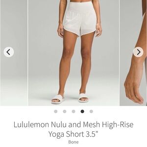 lululemon athletica nulu and mesh high rise shorts